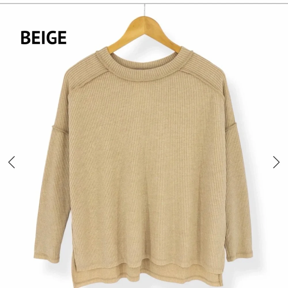 Off White Ribbed Sweater - Picture 2 of 2